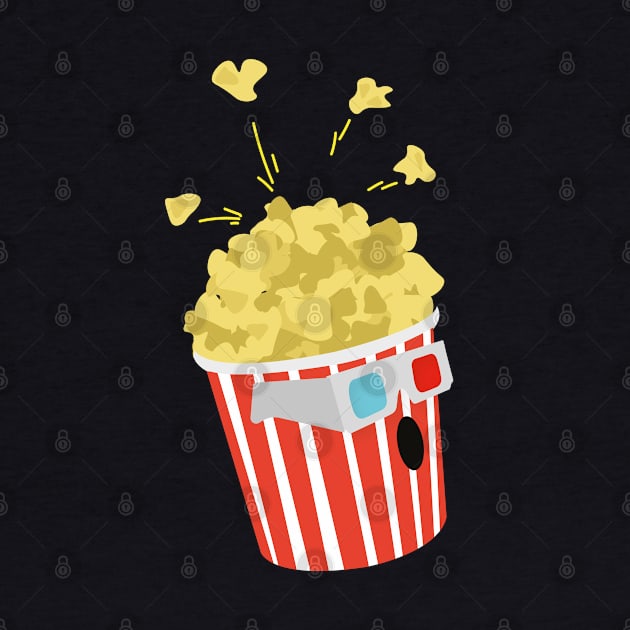 Funny Popcorn | Vintage Retro | 3d Glasses by Fluffy-Vectors